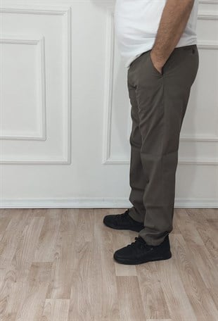 Erkek Klasik Rahat Kalıp Keten Pantolon