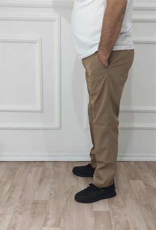 Erkek Klasik Rahat Kalıp Keten Pantolon