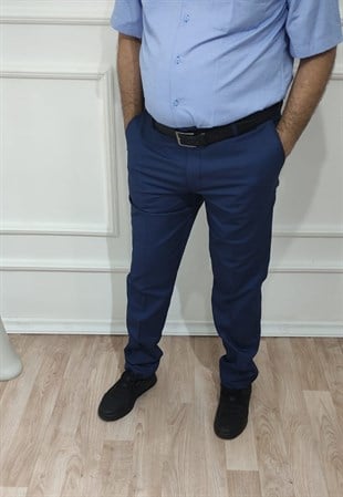 Erkek Klasik Rahat Kalıp Keten Pantolon