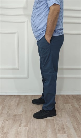 Erkek Klasik Rahat Kalıp Keten Pantolon