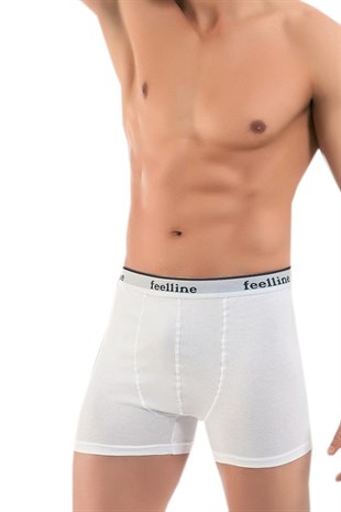 ERKEK LİKRALI 6LI BEYAZ BOXER