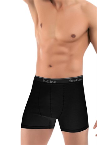 ERKEK LİKRALI 6LI SİYAH BOXER