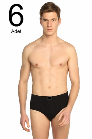 Erkek Siyah 6lı Paket Slip