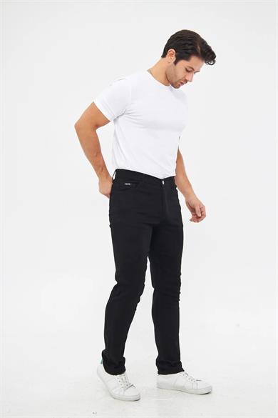 ERKEK SİYAH SPOR MODEL RAHAT KALIP BASIC KETEN PANTOLON