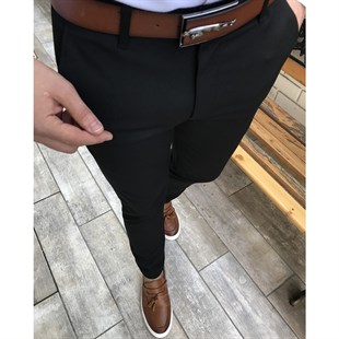 Erkek Slim Fit Klasik Kumaş Pantolon