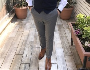 Erkek Slim Fit Klasik Kumaş Pantolon