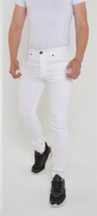 ERKEK SLİM FİT LİKRALI JEAN PANTOLON