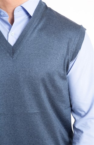 ERKEK V YAKA İNCE TRİKO SÜVETER