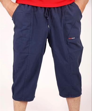 Erkek Yumuşak Ham Bez Lastikli Yüksek Bel Rahat Kalıp  Natural Kapri