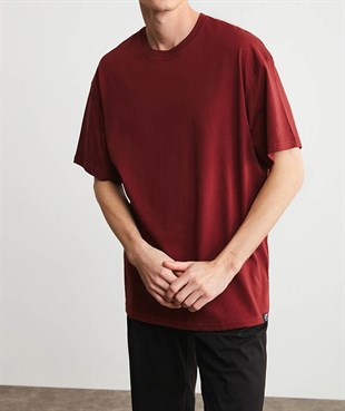 Erkek Yuvarlak Bisiklet Yaka Rahat Comfort Kalıp Penye Tişört