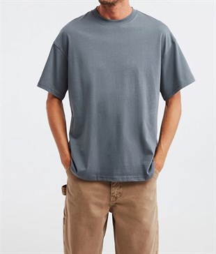 Erkek Yuvarlak Bisiklet Yaka Rahat Comfort Kalıp Penye Tişört