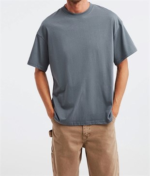 Erkek Yuvarlak Bisiklet Yaka Rahat Comfort Kalıp Penye Tişört