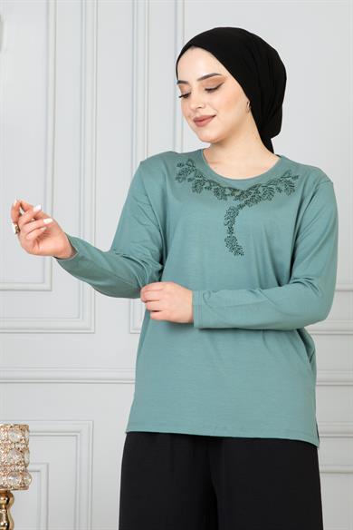 Kadın Anne Battal Penye Bluz