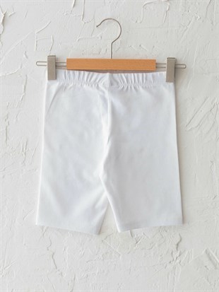 KIZ ÇOCUK BEYAZ KISA TAYT