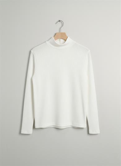 Kız ve Erkek Çocuk Beyaz Fitilli Yarım Balıkçı Yaka Uzun Kollu Body İçlik