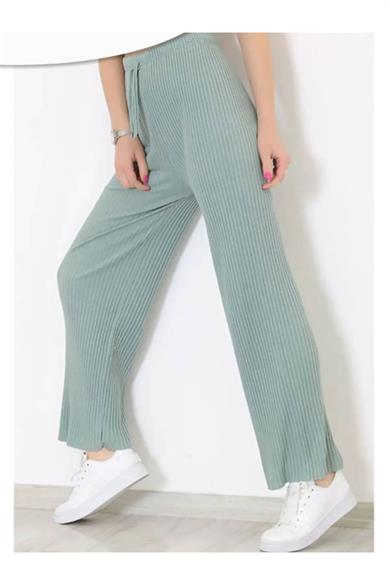 Likralı Bol Paça Rahat Kadın Pijama Altı Tek Alt