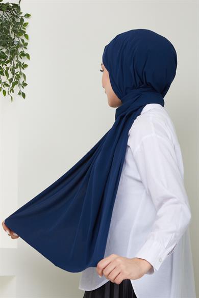 Medine İpeği Lacivert Şal 