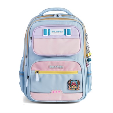 Relaxion 1814 Lila Mavi Kız Çocuk 3lü İlkokul Çanta Seti Ortopedik & Geniş İç Hacim Su Geçirmez