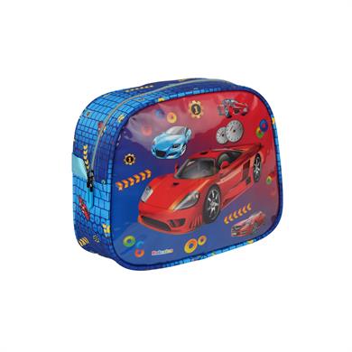 Relaxion Erkek Çocuk Araba Desenli Kabartmalı Beslenme Çantalı Okul Çantası