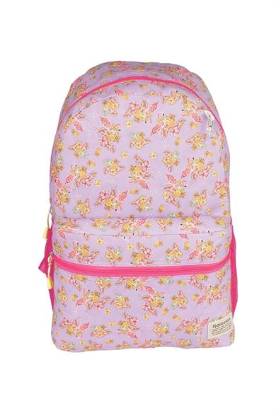Relaxion Lila Çiçek Figürlü Anaokulu Ilköğretim Sırt Çantası Beslenme Çantası Kalemlik 3Lü Set
