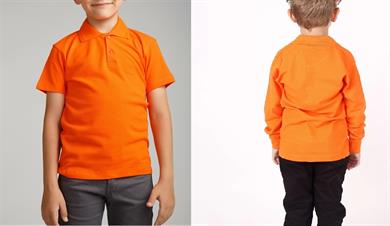 Unısex Çocuk Kısa - Uzun Kol Normal Kalıp Polo Yaka Düz Renk Okul Penye Lakost T-shirt 2li Paket