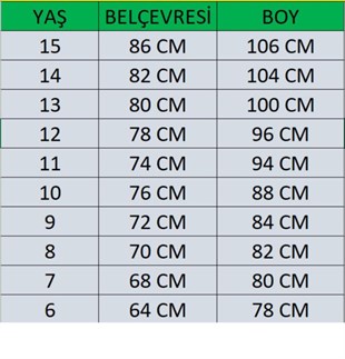 UNISEX ÇOCUK RIBANA BEL  SİYAH CANVAS OKUL PANTOLONU