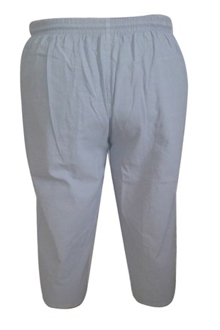 UNISEX KETEN KUMAŞ HAM BEZ YAZLIK RAHAT BERMUDA KAPRİ