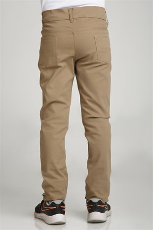 UNISEX SPOR MODEL CAMEL CANVAS PANTOLON