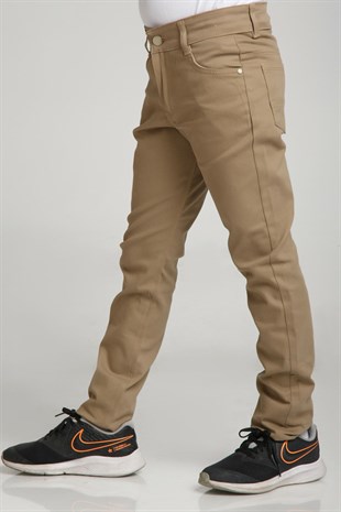 UNISEX SPOR MODEL CAMEL CANVAS PANTOLON