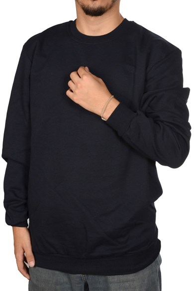 UNISEX YUVARLAK YAKA RAHAT KALIP BASİC DÜZ RENK MODEL UZUN KOL BİSİKLET YAKA SWEATSHİRT
