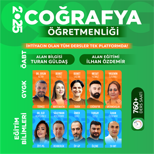 2025 COĞRAFYA ÖĞRETMENLİĞİ ÖABT + EĞİTİM BİLİMLERİ + GYGK KONU ANLATIMI