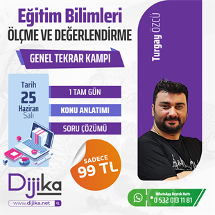 EĞİTİM BİLİMLERİ ÖLÇME VE DEĞERLENDİRME GENEL TEKRAR KAMPI