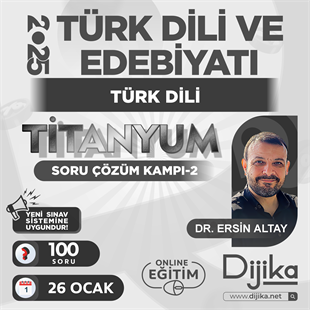 TÜRK DİLİ VE EDEBİYATI ÖABT / TÜRK DİLİ TİTANYUM SORU ÇÖZÜM KAMPI