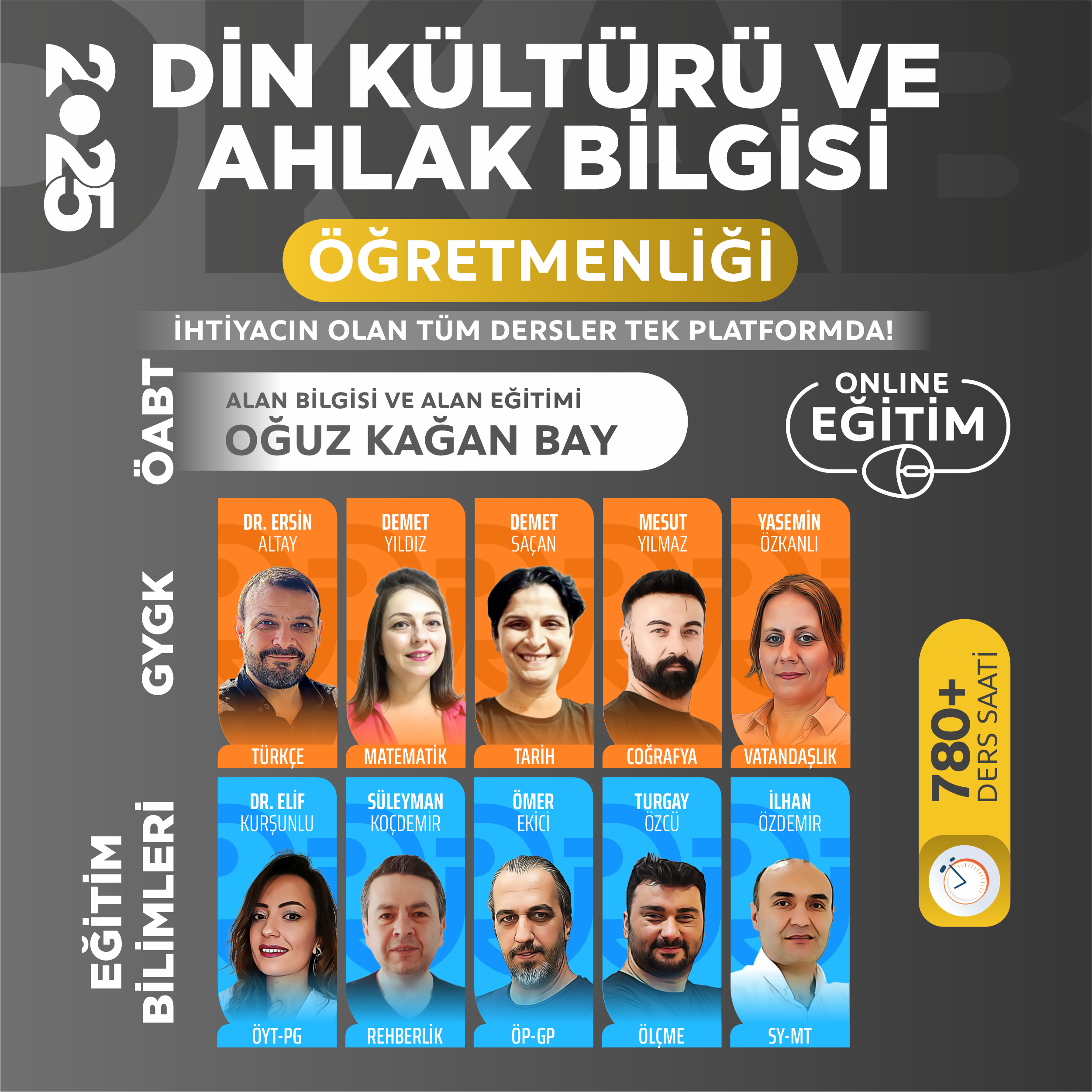 2025 DİN KÜLTÜRÜ VE AHLAK BİLGİSİ ÖĞRETMENLİĞİ ÖABT + EĞİTİM BİLİMLERİ + GYGK FULL PAKET