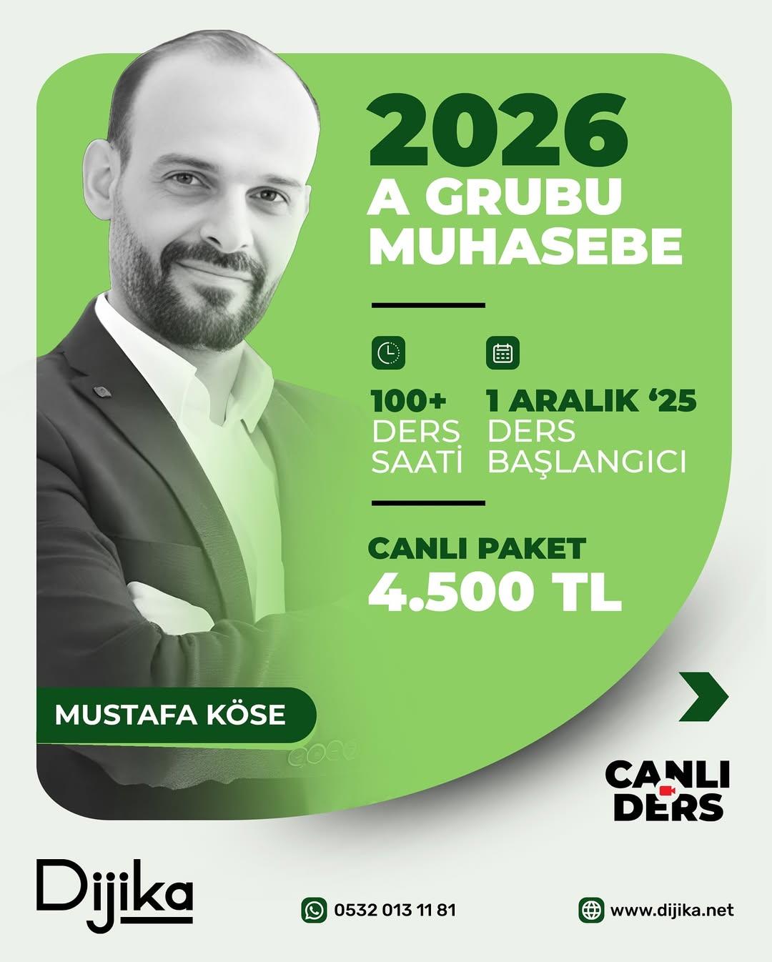 2026 A GRUBU MUHASEBE | CANLI DERS