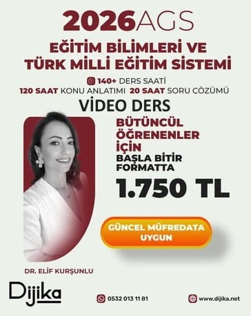 2026 AGS EĞİTİMİN BİLİMLERİ ve TÜRK EĞİTİM SİSTEMİ I CANLI DERS
