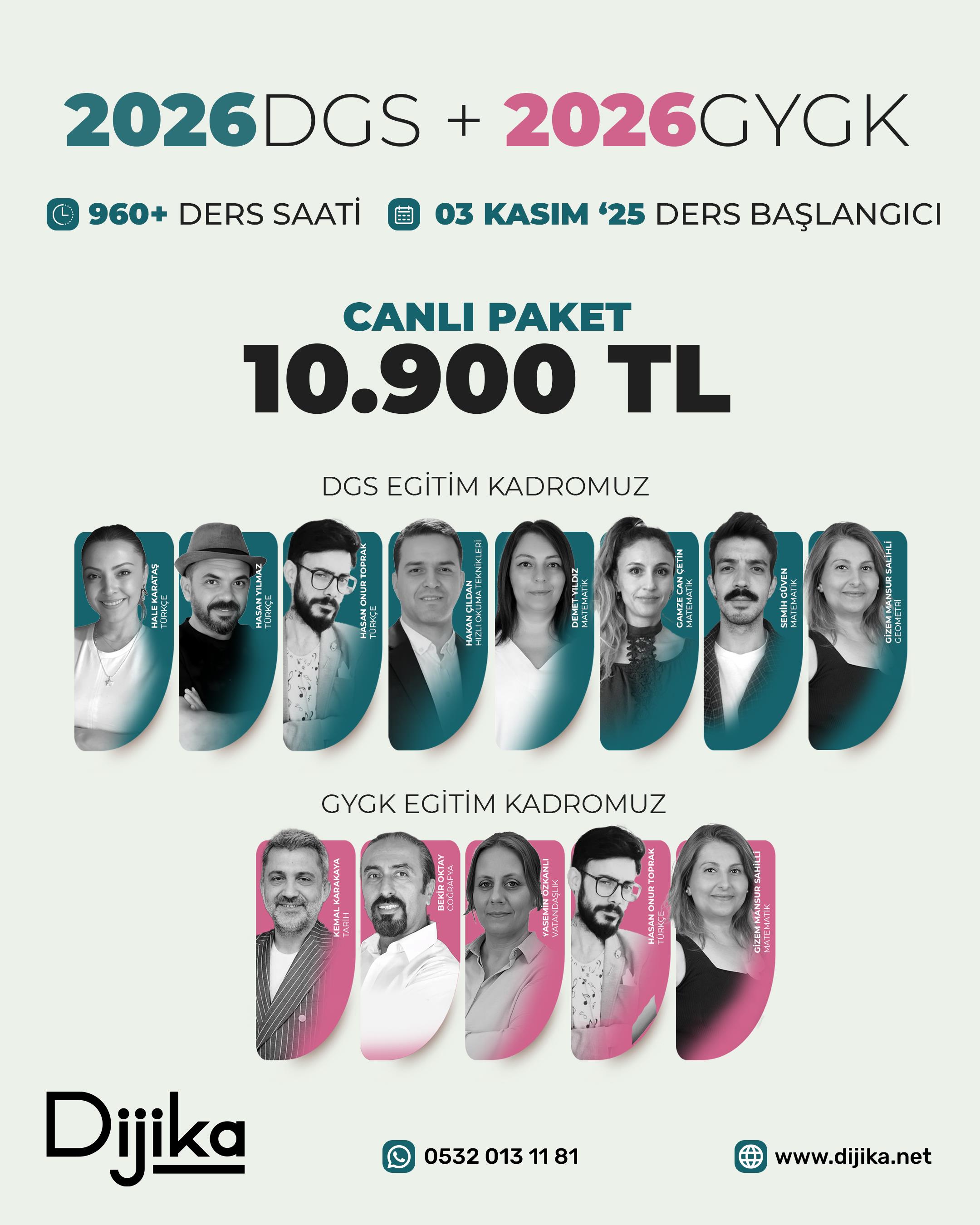 2026 DGS & GYGK I CANLI DERS