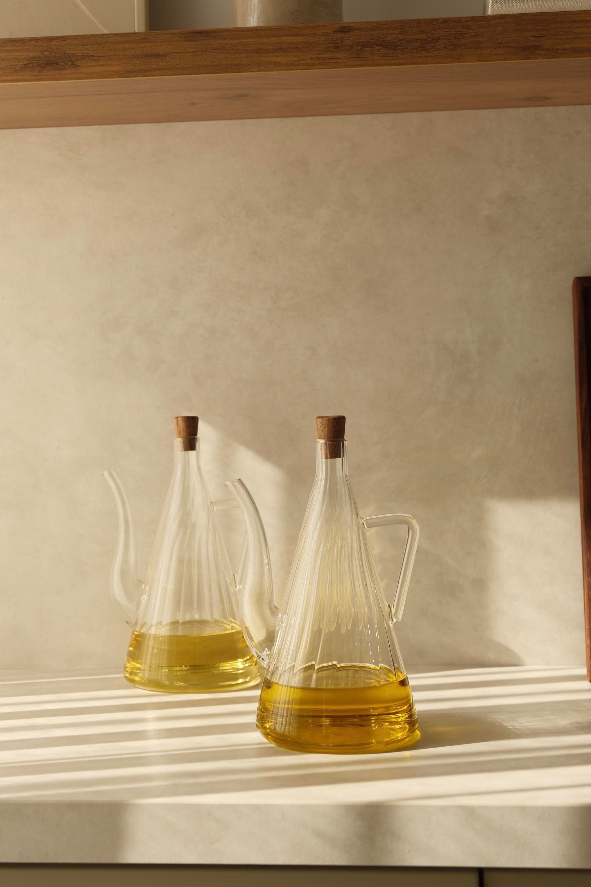 2li Akasya Tıpalı Çizgili Model İbrik Yağdanlık (750ML)