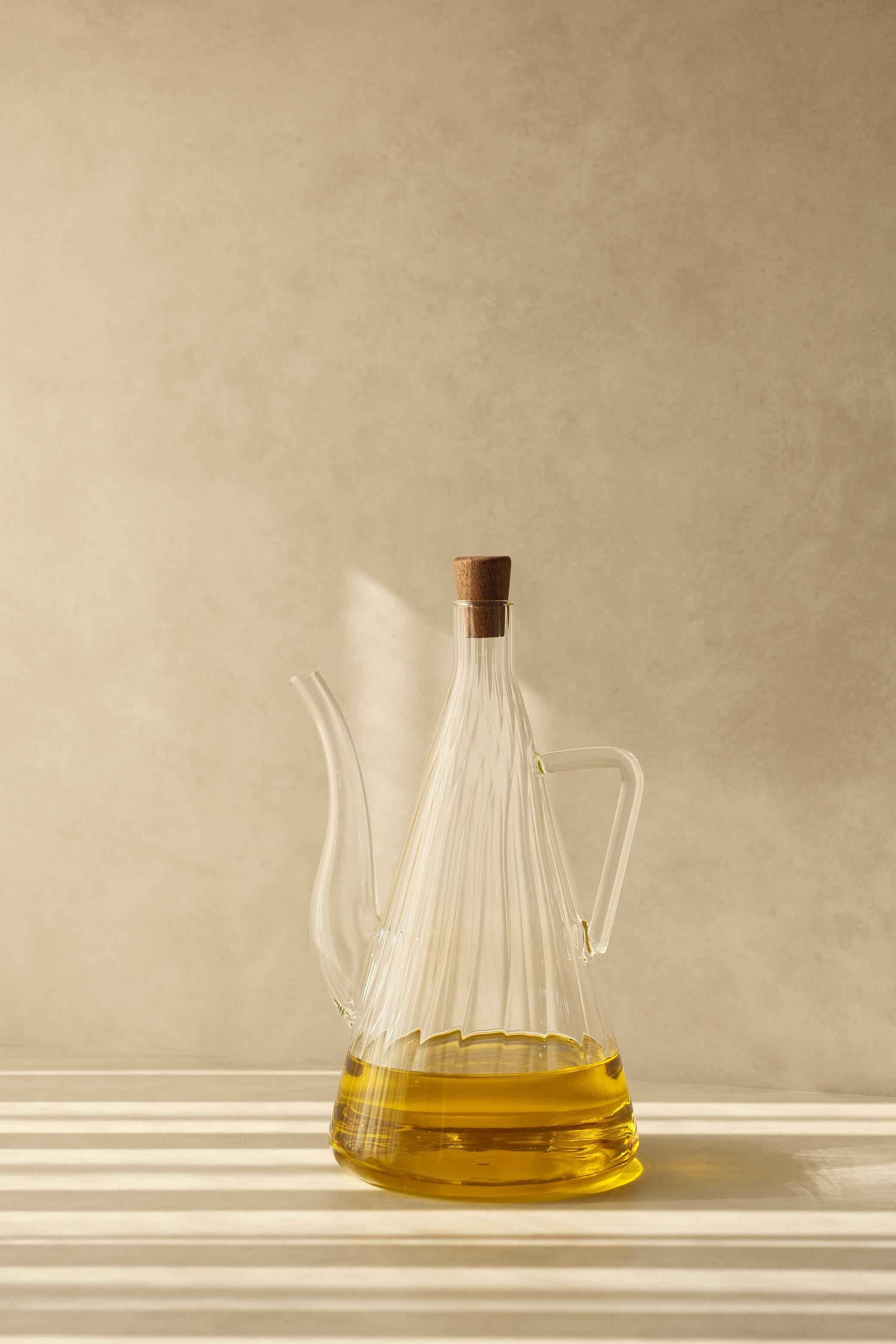 2li Akasya Tıpalı Çizgili Model İbrik Yağdanlık (750ML)