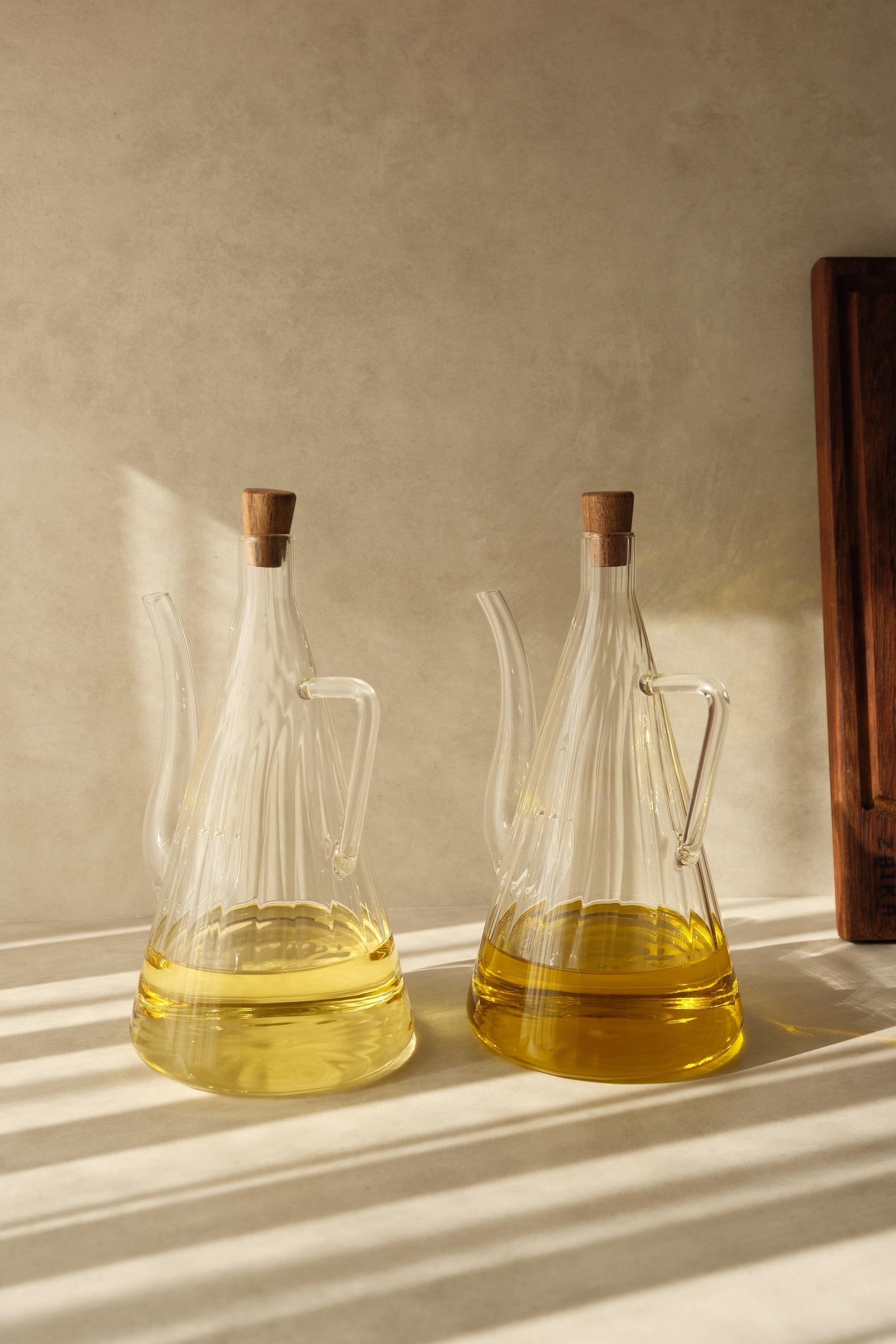 2li Akasya Tıpalı Çizgili Model İbrik Yağdanlık (750ML)