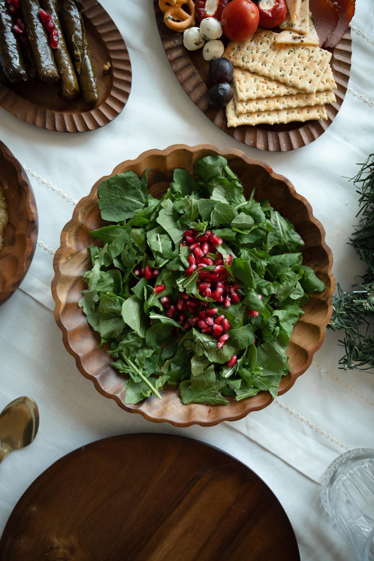 Akasya Kenar Detaylı Salata Kasesi (25cm)