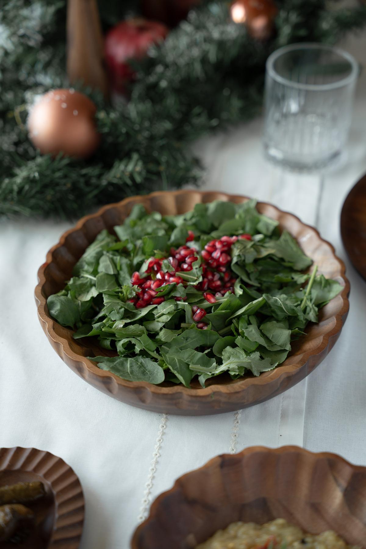 Akasya Kenar Detaylı Salata Kasesi (25cm)