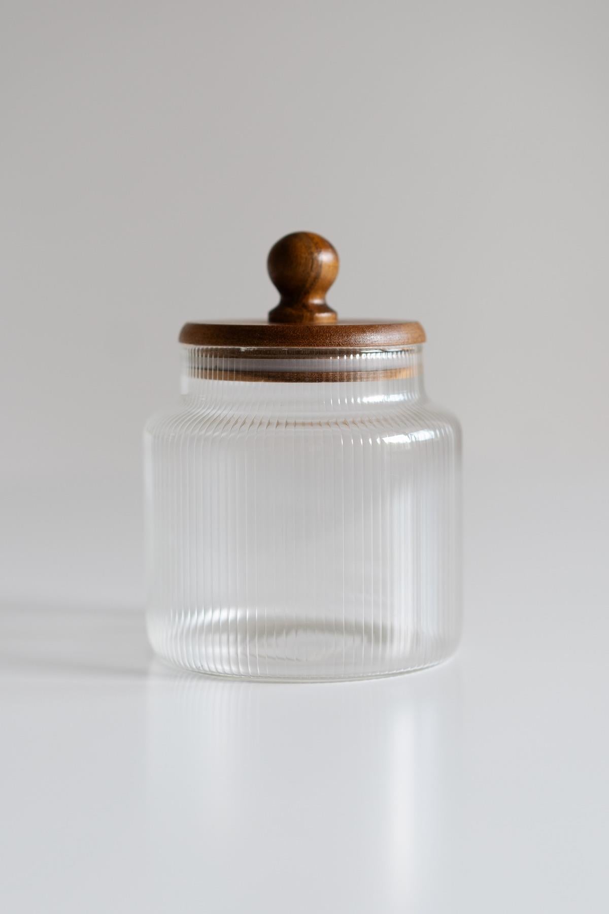 BALL Küçük Boy Akasya Kapaklı Kavanoz (900ml)
