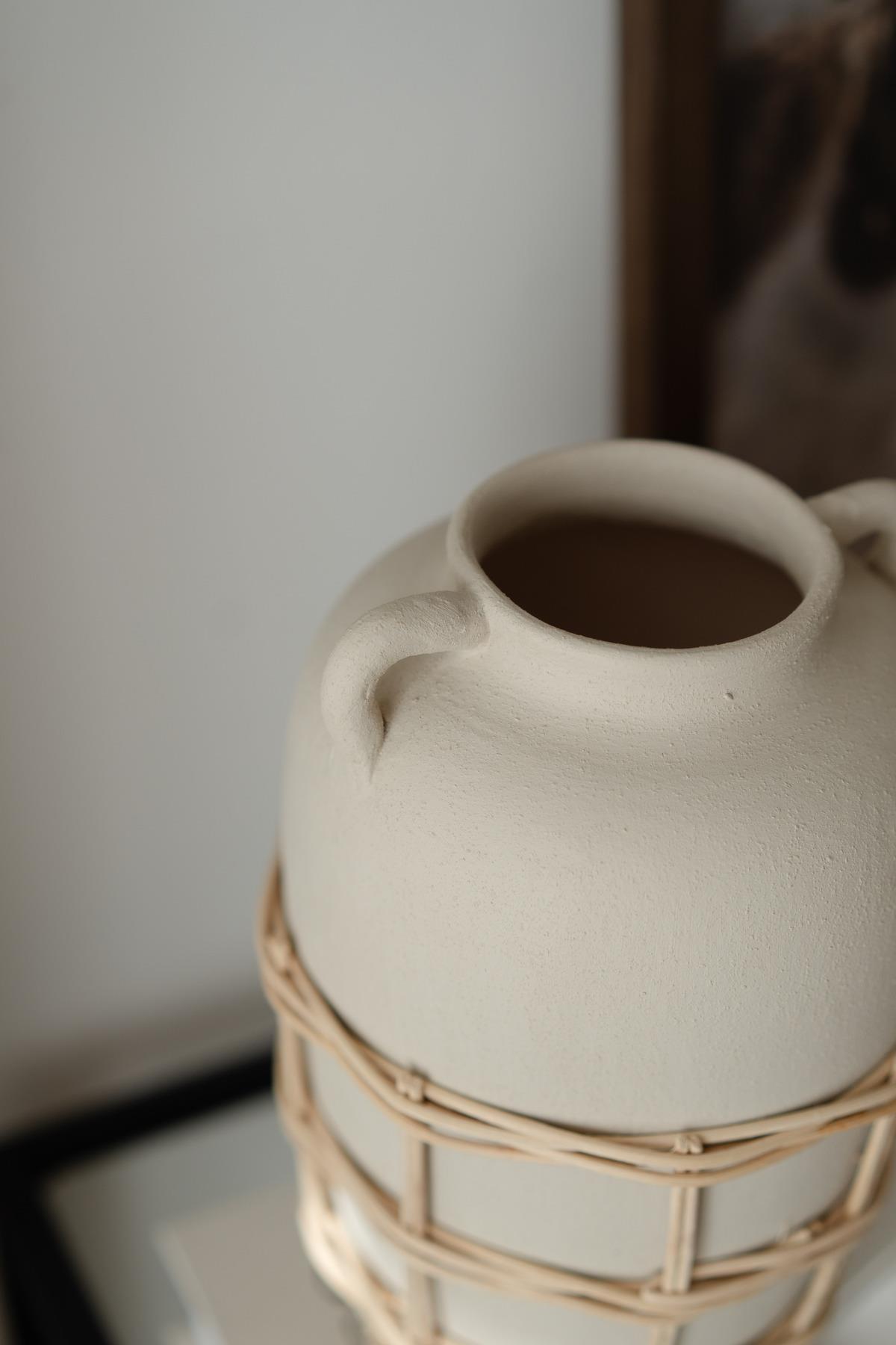 FIORE Seramik Rattan Vazo