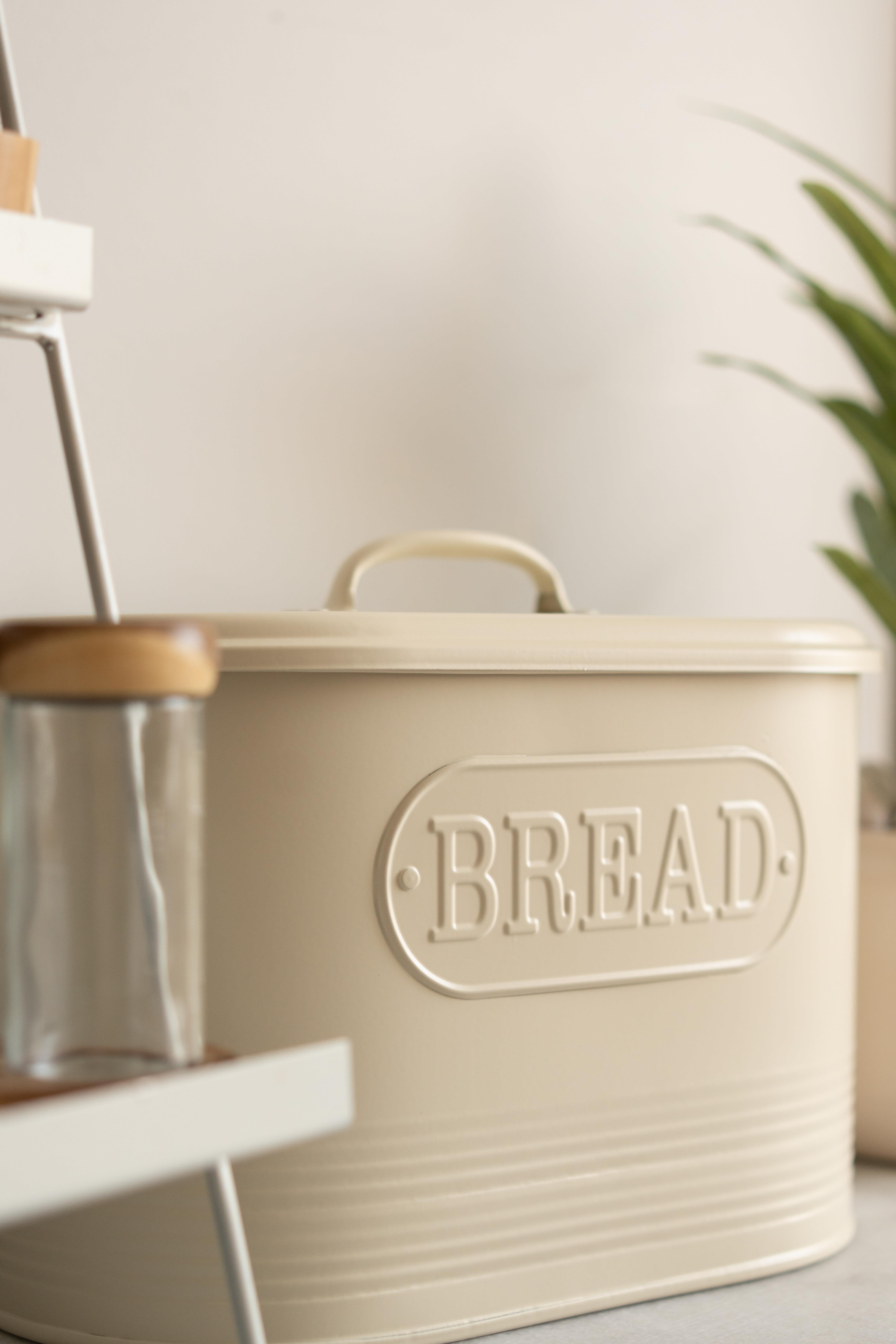 Galvaniz Kapaklı Ekmeklik - Bread (Bej Renk)