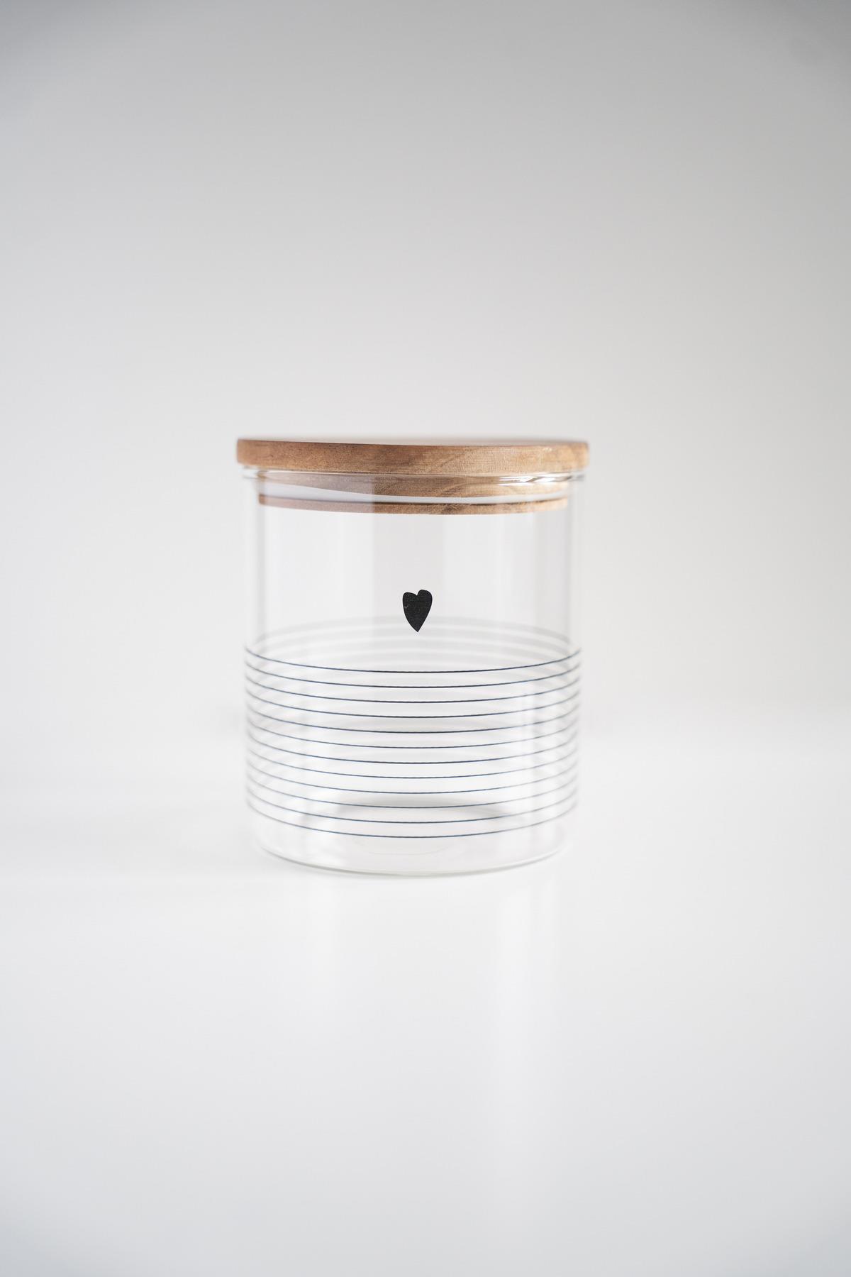 Love 3lü Akasya Vakum Kapaklı Borosilikat Cam Kavanoz Seti (1300+950+650ml)