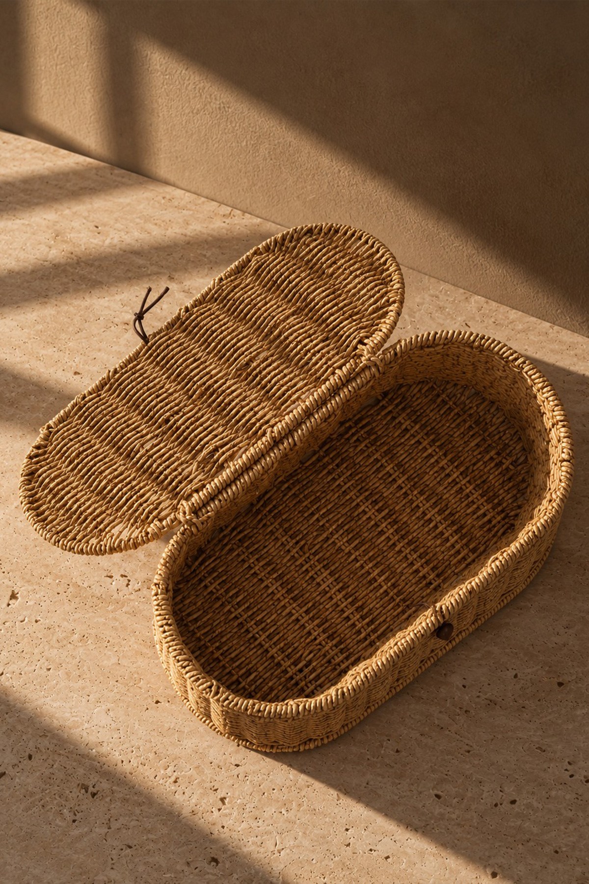 Rattan Oval Düzenleyici Sepet