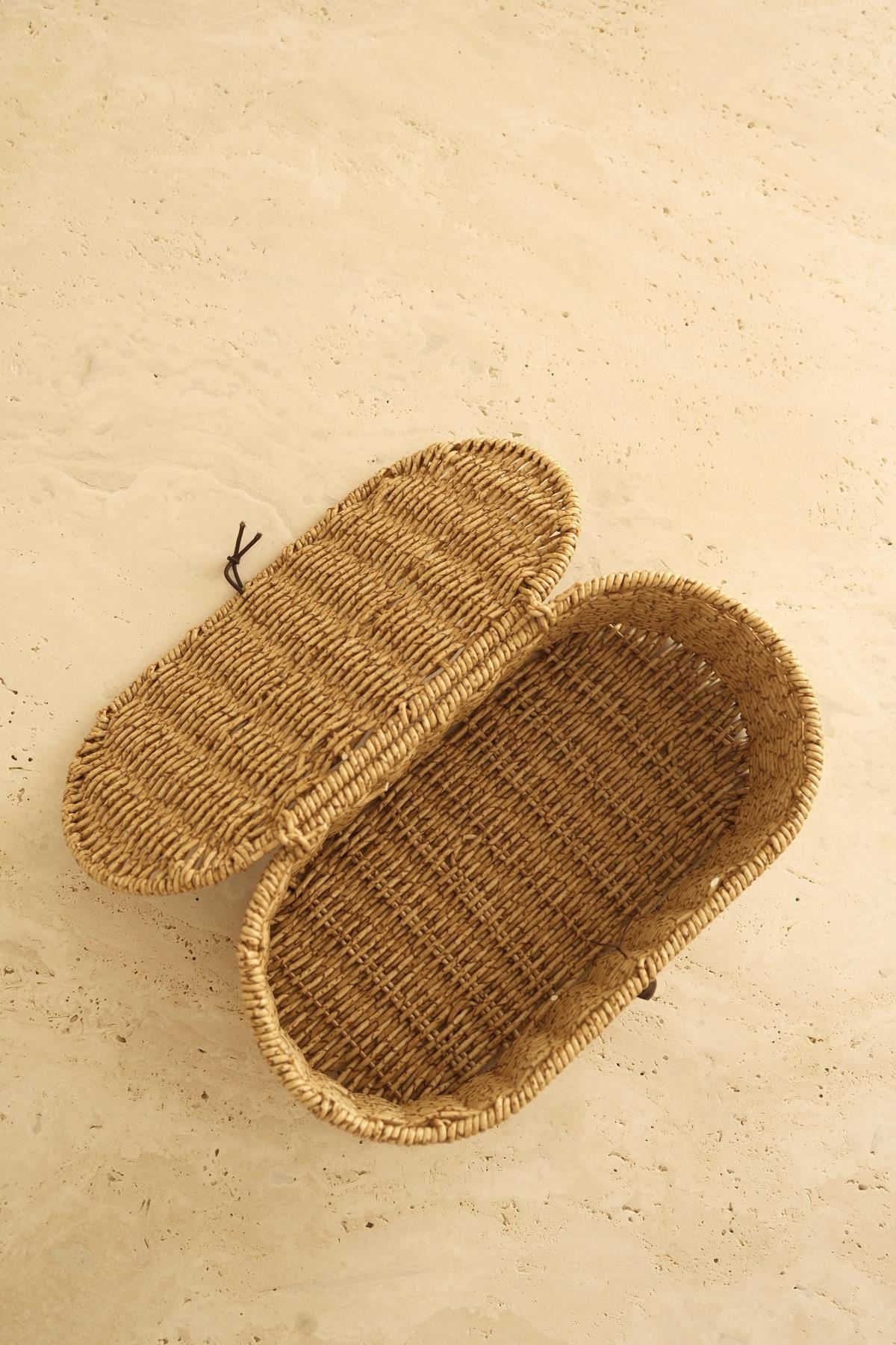 Rattan Oval Düzenleyici Sepet
