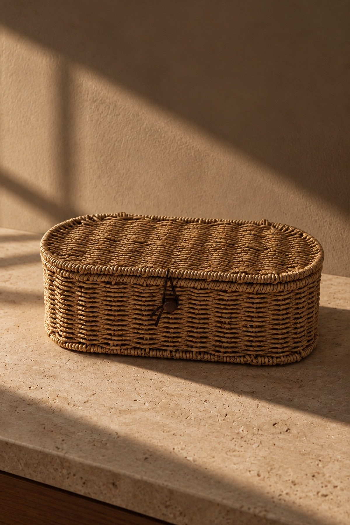 Rattan Oval Düzenleyici Sepet