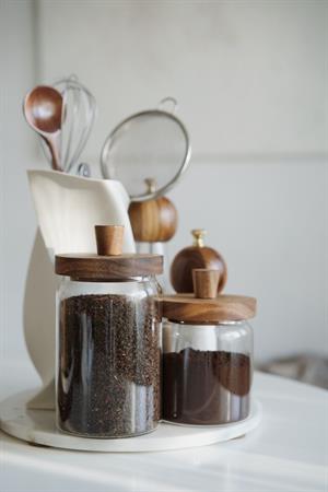 2li Akasya Vakum Kapaklı Borosilikat Cam Kavanoz Seti (450+700ml)